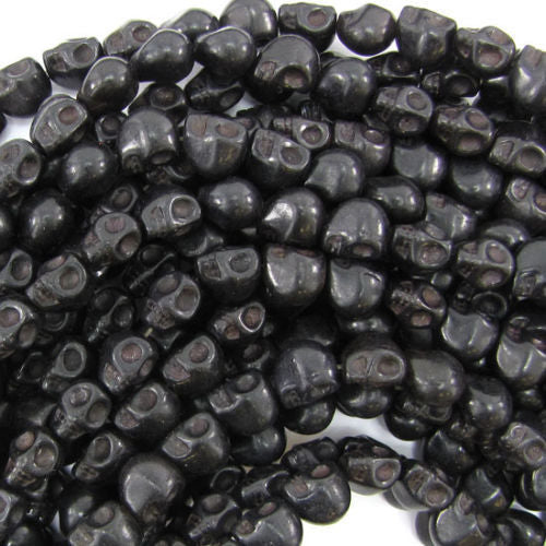 Wholesale 5pcs 10mm Color Natural Turquoise Skull Beads